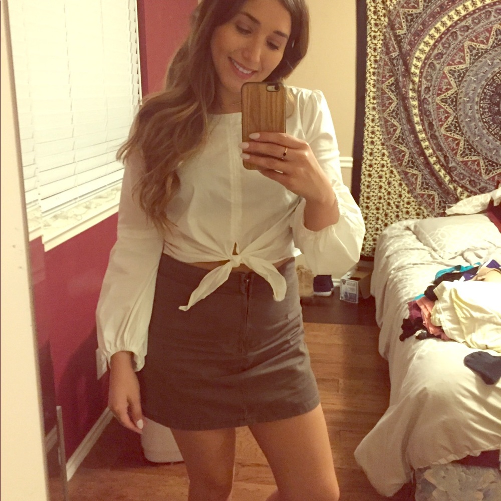 Olive green skirt